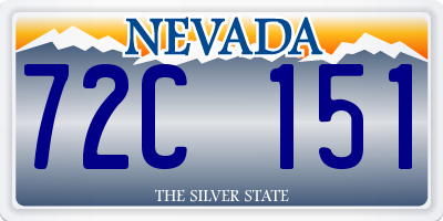 NV license plate 72C151