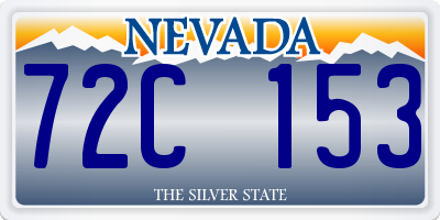 NV license plate 72C153
