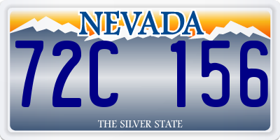 NV license plate 72C156
