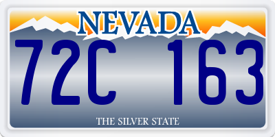 NV license plate 72C163