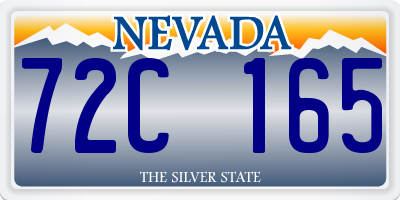 NV license plate 72C165