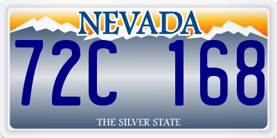 NV license plate 72C168