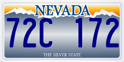 NV license plate 72C172