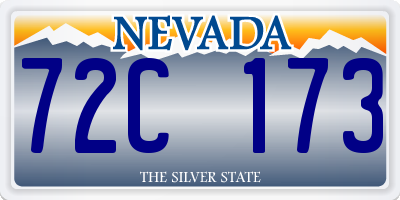 NV license plate 72C173