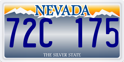 NV license plate 72C175
