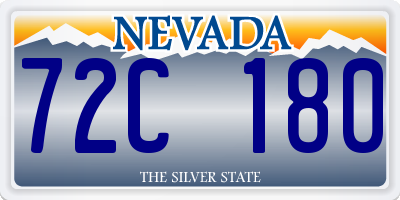 NV license plate 72C180