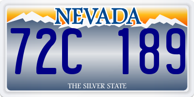 NV license plate 72C189