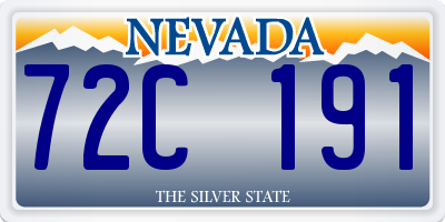NV license plate 72C191