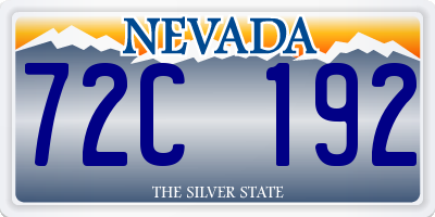 NV license plate 72C192