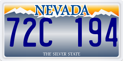 NV license plate 72C194