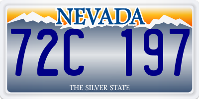 NV license plate 72C197