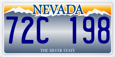 NV license plate 72C198