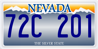 NV license plate 72C201