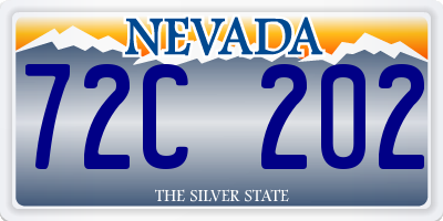 NV license plate 72C202