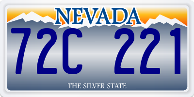 NV license plate 72C221