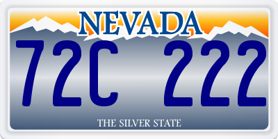 NV license plate 72C222