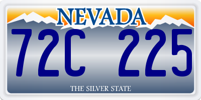 NV license plate 72C225