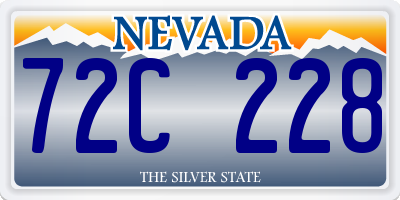 NV license plate 72C228