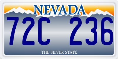 NV license plate 72C236