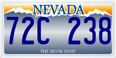 NV license plate 72C238