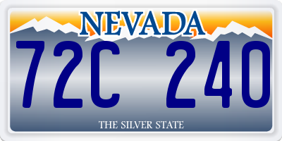 NV license plate 72C240