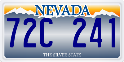 NV license plate 72C241