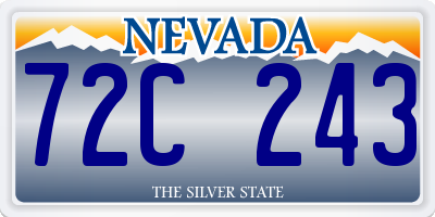 NV license plate 72C243