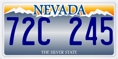 NV license plate 72C245