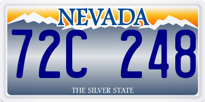 NV license plate 72C248