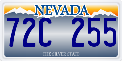 NV license plate 72C255