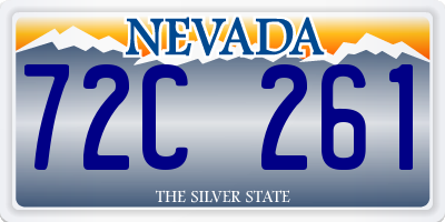 NV license plate 72C261