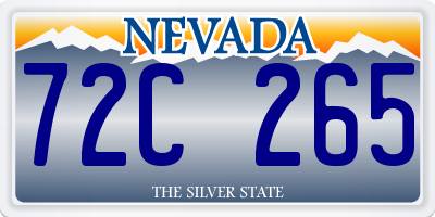 NV license plate 72C265