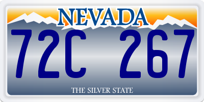 NV license plate 72C267