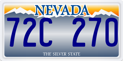 NV license plate 72C270