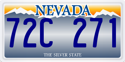 NV license plate 72C271