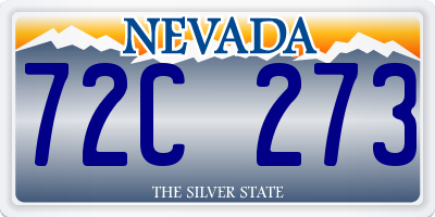 NV license plate 72C273