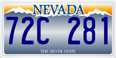 NV license plate 72C281