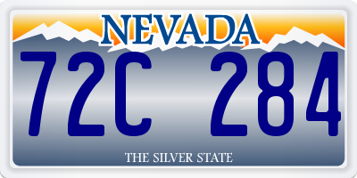 NV license plate 72C284