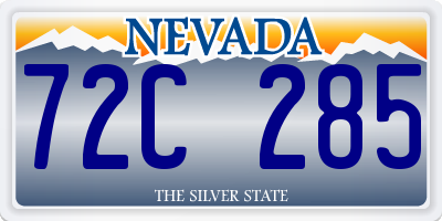 NV license plate 72C285