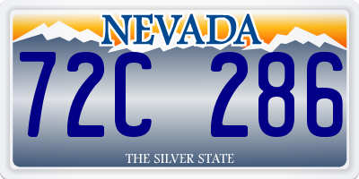 NV license plate 72C286