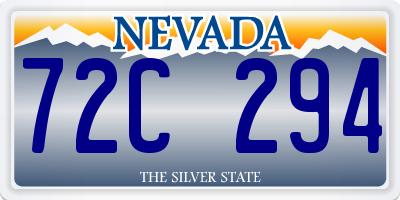 NV license plate 72C294