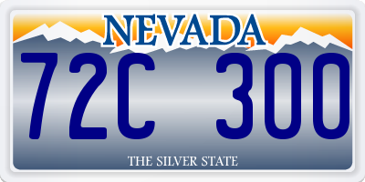 NV license plate 72C300