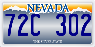 NV license plate 72C302
