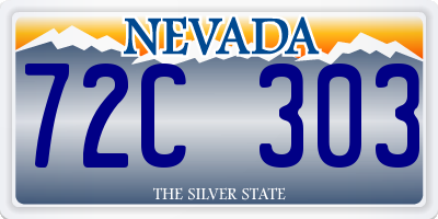 NV license plate 72C303