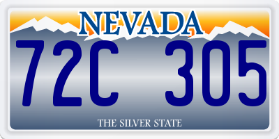 NV license plate 72C305