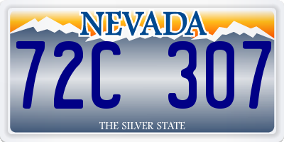 NV license plate 72C307