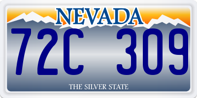 NV license plate 72C309