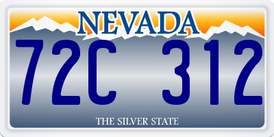 NV license plate 72C312