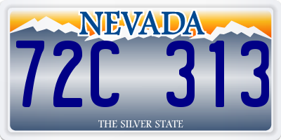 NV license plate 72C313