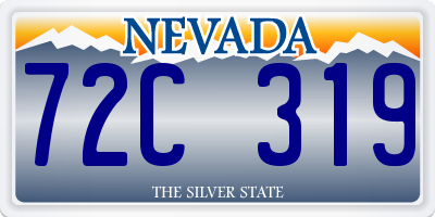 NV license plate 72C319